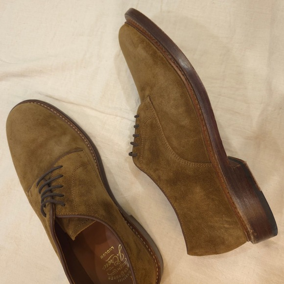 J.Crew Ludlow Suede Derby Shoes Brown Goodyear Welt - Size 9 - Picture 4 of 8